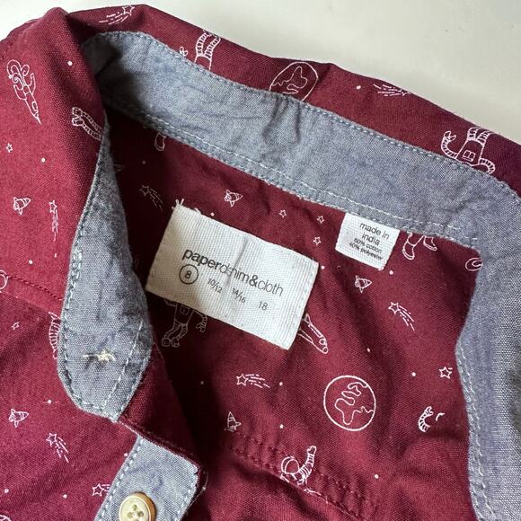 Paper Denim & Cloth Boys Graphic Print Shirt - Size 8 - Picture 3 of 4